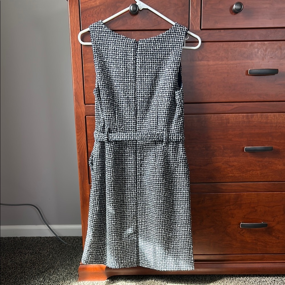 Banana Republic Navy Blue and White Sheath Mini Dress - Picture 2 of 4